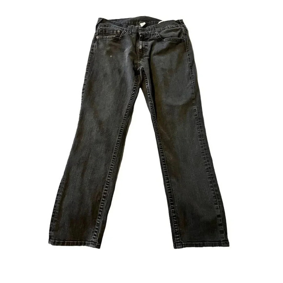 True Religion Men's Black Straight Leg Jeans Size 36x32 - Picture 1 of 16